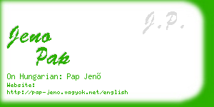 jeno pap business card