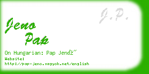 jeno pap business card